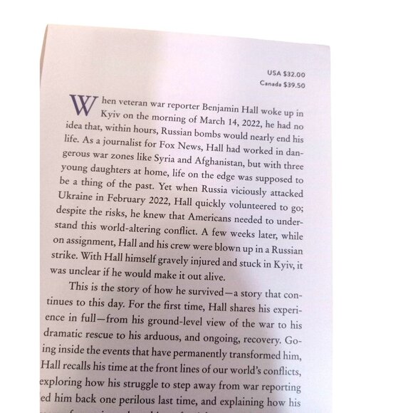 Benjamin Hall Book Saved A War Reporters Mission To Make It Home Dust Jacket - Picture 2 of 5